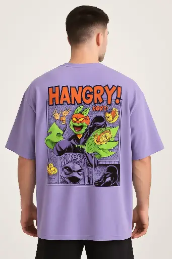 Oversized PURPLE UNISEX Cotton T-Shirt